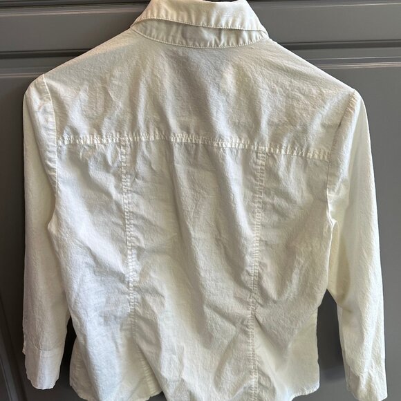 Spense White 5 Button Blouse - Picture 2 of 3